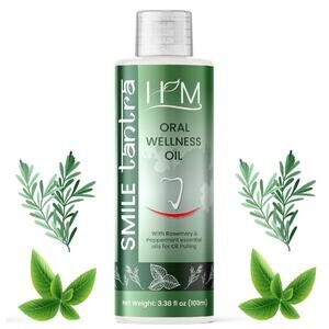 Happy Moms Oil Pulling with Rosemary & Peppermint Essential Oils for Oral Health
